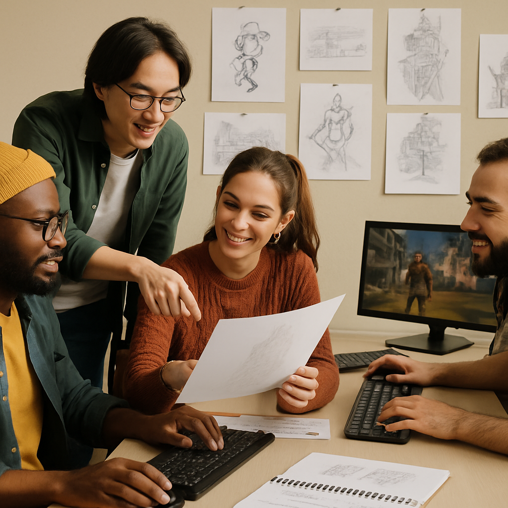Team of game developers